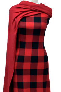 Red Buffalo Plaid - $20 pm - Double Brushed Poly