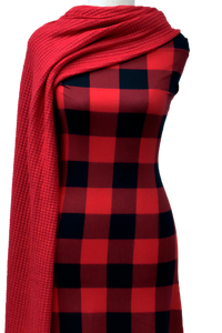 Red Buffalo Plaid - $20 pm - Double Brushed Poly