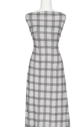 Silver Plaid - $21.50 pm - Super Soft Hachi Sweater Knit