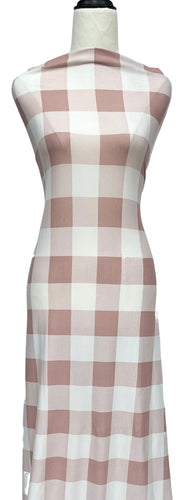 Soft Pink Buffalo Plaid - $20 pm - Double Brushed Poly