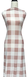 Soft Pink Buffalo Plaid - $20 pm - Double Brushed Poly