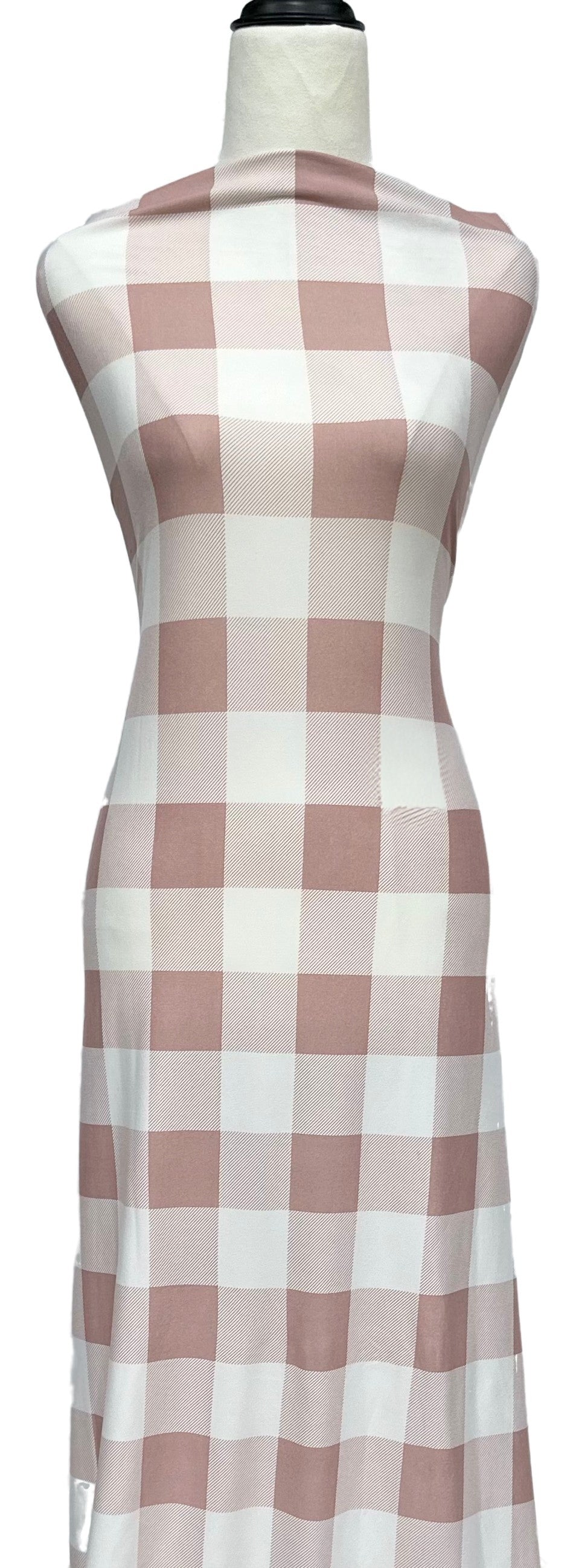Soft Pink Buffalo Plaid - $20 pm - Double Brushed Poly