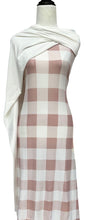 Load image into Gallery viewer, Soft Pink Buffalo Plaid - $20 pm - Double Brushed Poly