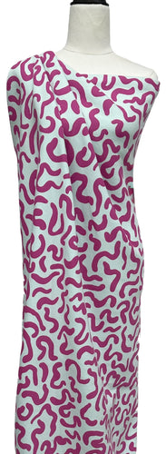 Squiggles in Light Blue - $37.00pm - Jogging Fleece - European Collection