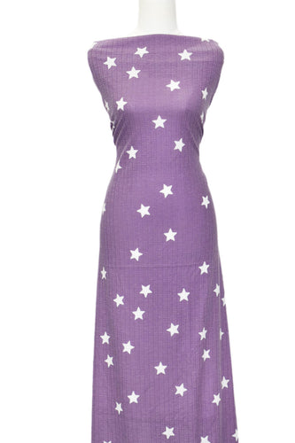 Stars on Lavender - $23 pm - Brushed Rib Knit