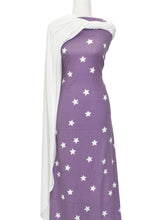Load image into Gallery viewer, Stars on Lavender - $23 pm - Brushed Rib Knit