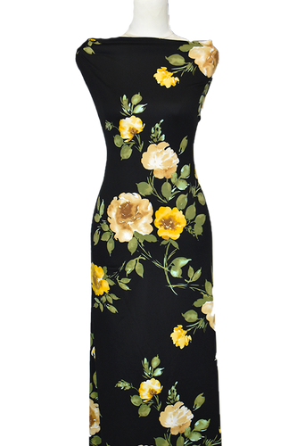 Swept Away in Black - $20 pm - Double Brushed Poly
