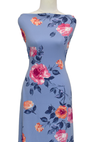 Swept Away in Dusty Blue - $20 pm - Double Brushed Poly