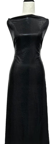 Tame in Black - $22pm - Pleather Look Snake Print