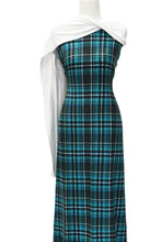 Load image into Gallery viewer, Teal Plaid - $18 pm - Double Brushed Poly