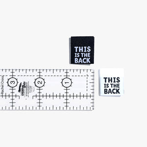 "This is the Back" Woven Labels