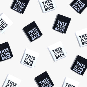 "This is the Back" Woven Labels