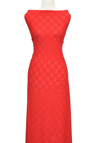 Tomato Red Broderie Anglaise - $20.50 pm - DTY