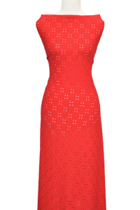 Tomato Red Broderie Anglaise - $20.50 pm - DTY