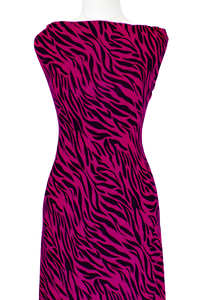 Zebra in Fuchsia - $20 pm - Double Brushed Poly