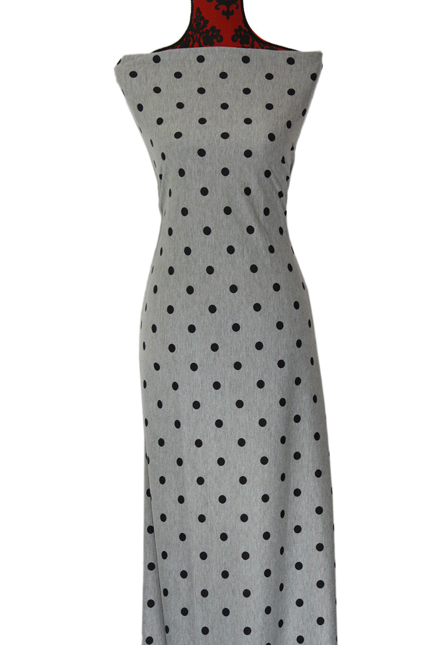Dots on Grey - $20 pm - French Terry