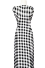 Load image into Gallery viewer, Black Gingham - $20 pm - Rayon Challis