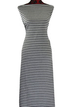 Load image into Gallery viewer, Grey &amp; Ivory Stripes - $20 pm - French Terry