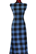 Blue Buffalo Plaid French Terry LUSH CUPBOARD CLEARANCE