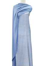 Load image into Gallery viewer, Blue Gingham - $20 pm - Rayon Challis