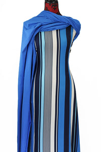 Blue Stripes - $17.50 pm - Double Brushed Poly