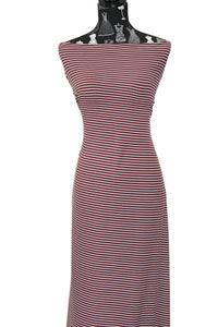 Burgundy Stripes - $18 pm - Double Brushed Poly
