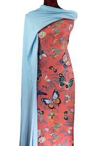 Butterfly in Coral - $17.50 pm - 100% Cotton