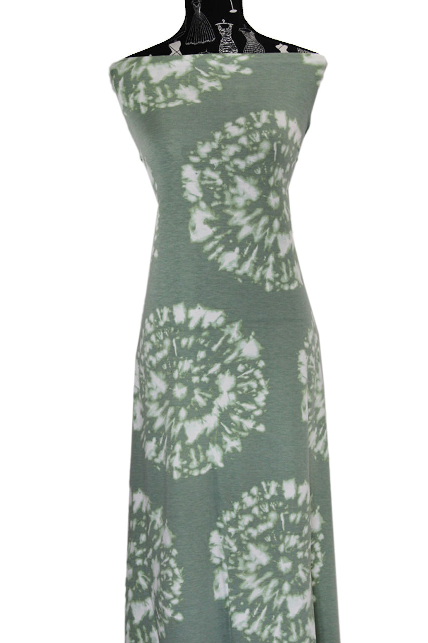 Circle Tie Dye in Sage - $20 pm - French Terry
