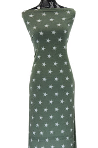 Distressed Stars in Sage - $20 pm - French Terry