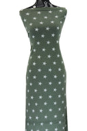 Distressed Stars in Sage - $22 pm - French Terry