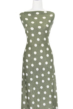 Load image into Gallery viewer, Dots on Olive - $23.50 pm - Faux Alpaca