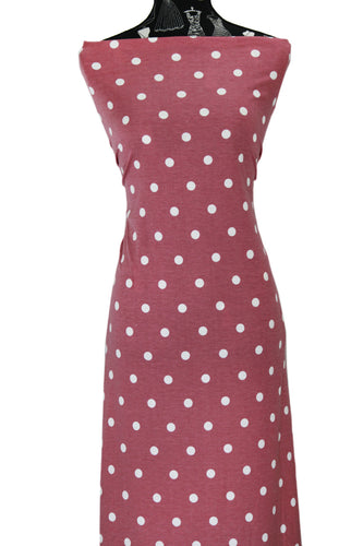 Dots on Pink - $22 pm - French Terry