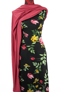 Flowers and Leaves -  $18.50pm - Rayon Spandex