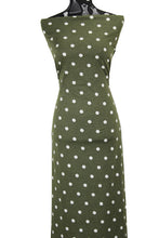 Load image into Gallery viewer, Dots in Olive - $20 pm - French Terry