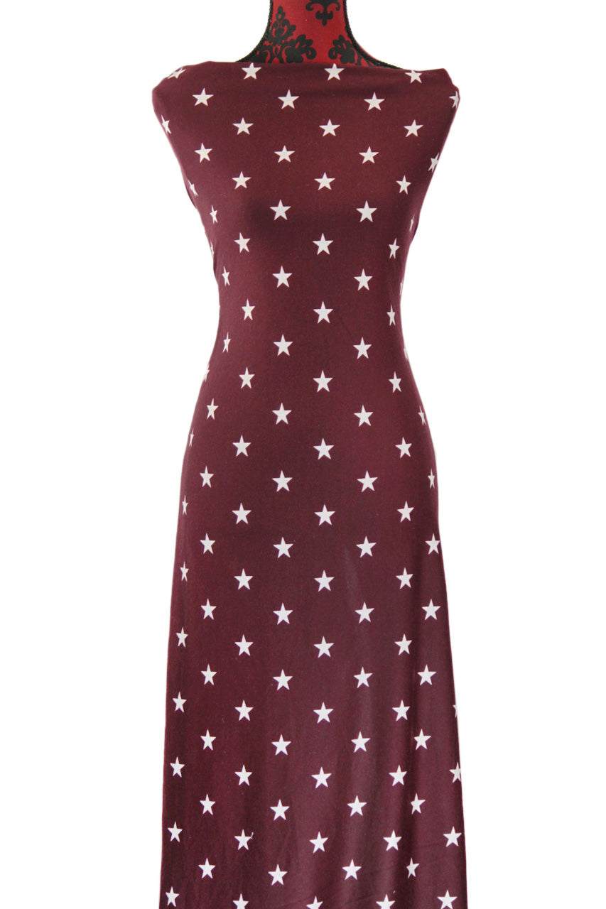 Stars in Burgundy - $20 pm - French Terry