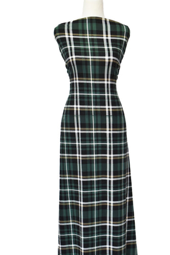 Green Plaid - $20 pm - Double Brushed Poly