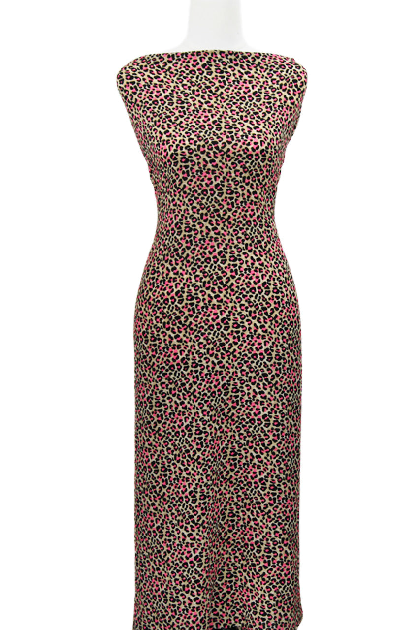 Hot Pink Leopard - $17.50 pm - Ghost Crepe