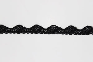 Black Lace 20mm Stretch Trim - $4.40 per metre