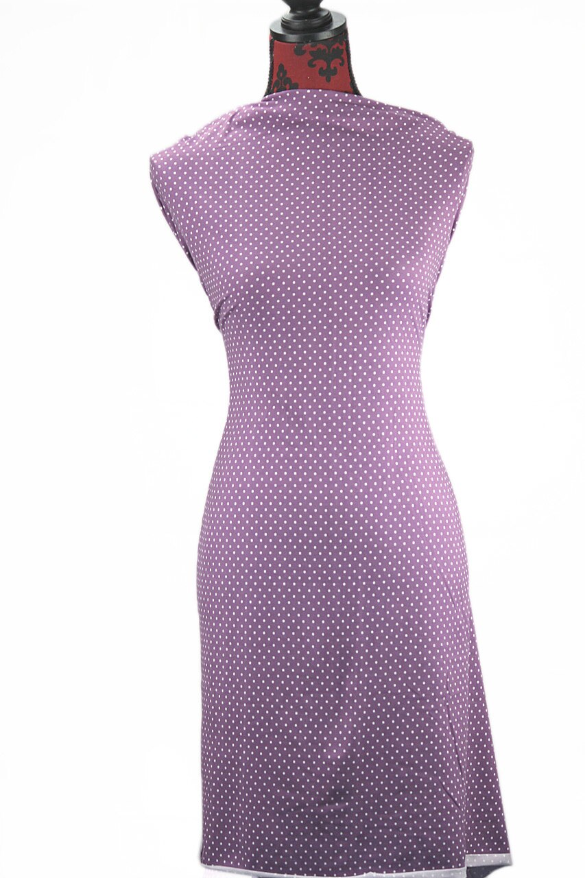 Tiny Dots in Purple -  $17.50 Per Metre - double brushed poly