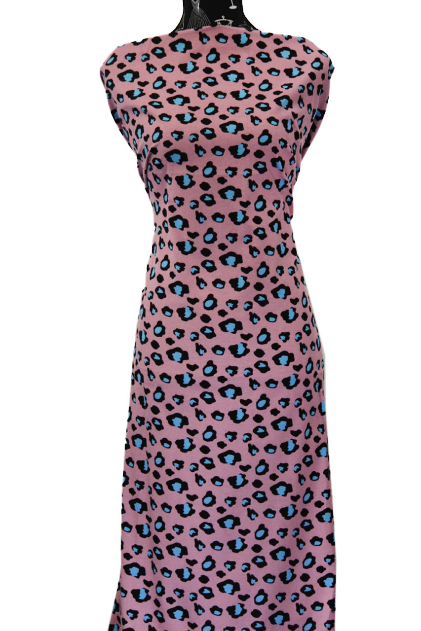 Pink Leopard - $17.50 pm - Brushed 100% Cotton Woven