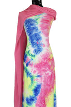 Load image into Gallery viewer, Lime and Pink Tie Dye - $18 pm - Double Brushed Poly