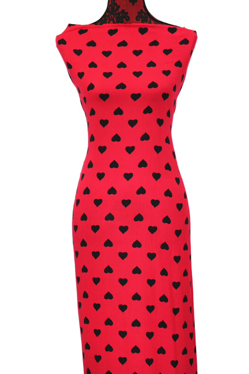 Love Hearts in Red - $18 pm - Rayon Challis