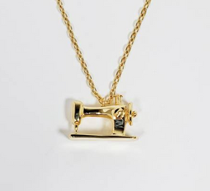Sewing Machine Necklace - Gold