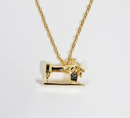 Sewing Machine Necklace - Gold