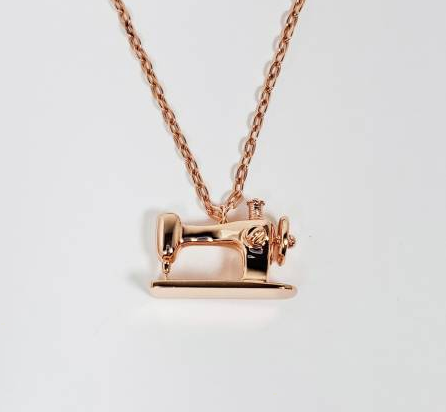 Sewing Machine Necklace - Rose Gold