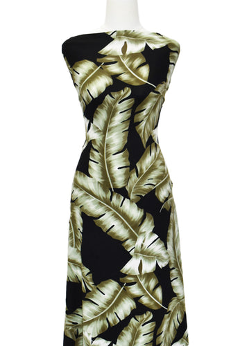 Monstera in Black $20 pm - Double Brushed Poly