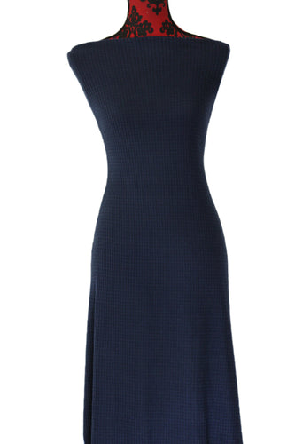 Navy - $22.50 pm - Brushed Waffle Knit