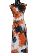 Load image into Gallery viewer, Orange and Charcoal Tie Dye - $18 pm - Double Brushed Poly