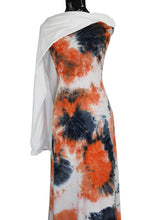 Load image into Gallery viewer, Orange and Charcoal Tie Dye - $18 pm - Double Brushed Poly