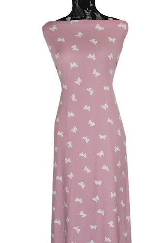 Pink Butterfly - $20 pm - Double Brushed Poly